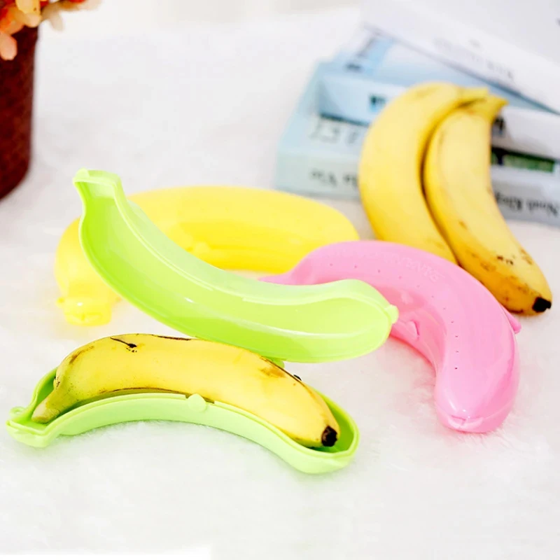 1/2/3pcs Banana Storage Box For Outdoor Travel Cute Banana Case Protector Box Container Trip Outdoor Lunch Fruit Storage Box