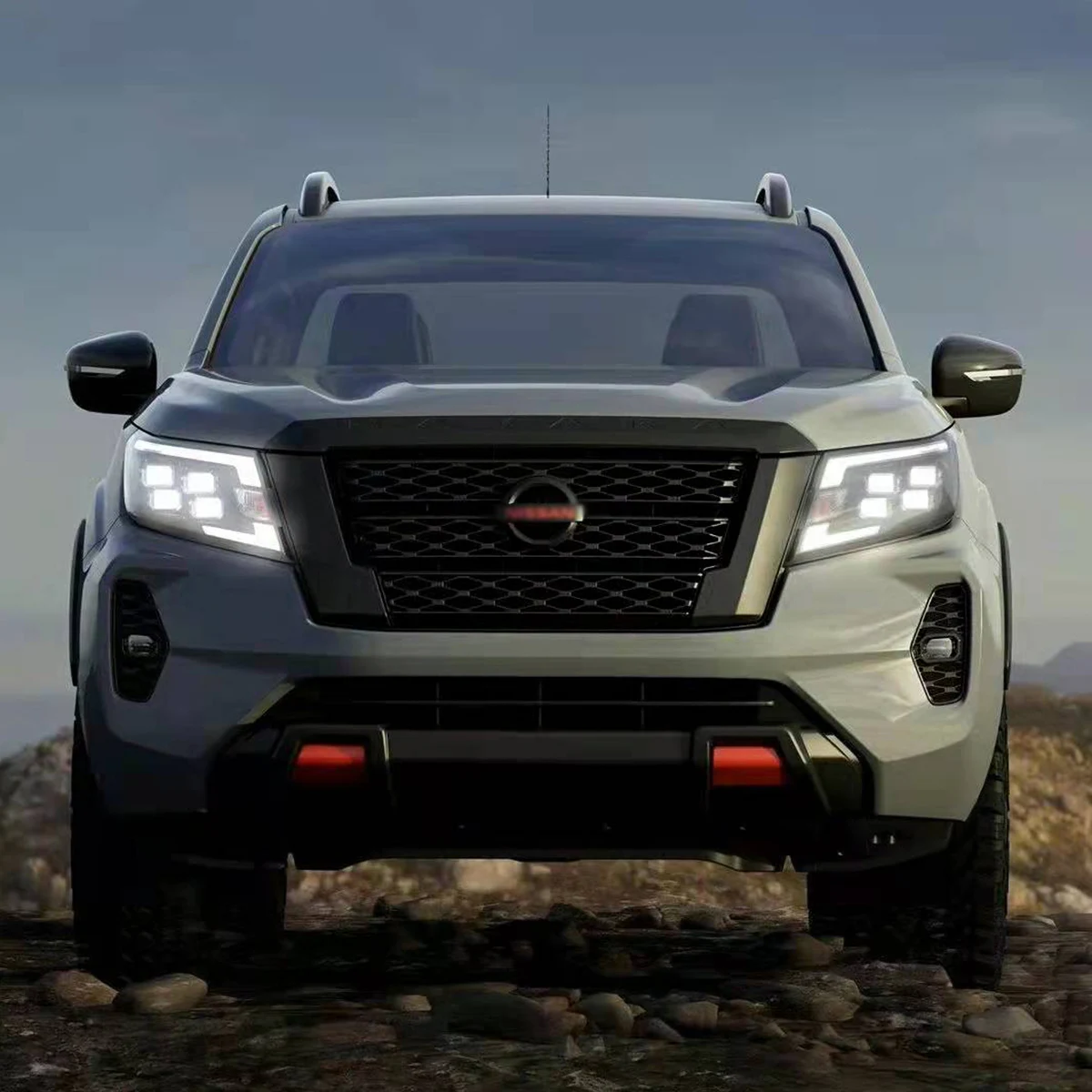 Modified To 2021 NP300  Body Kit Bumper High Quality PP Plastic for Nissan Navara 2016-2019 .