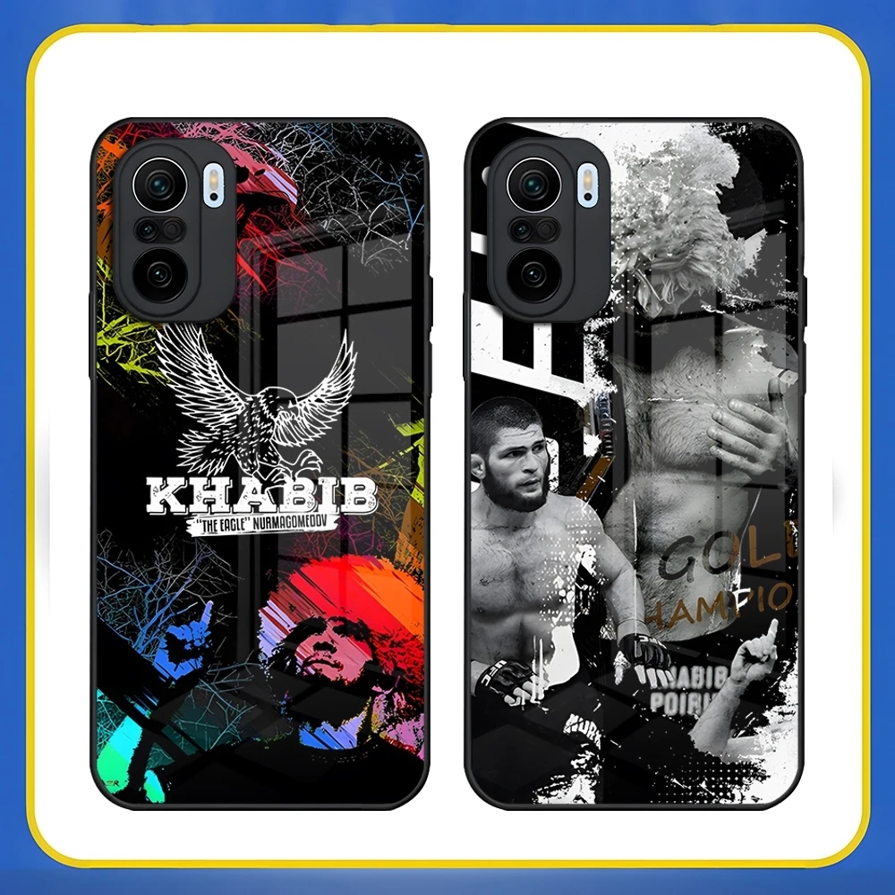 Khabib U-UFC Phone Case For Xiaomi 14 Lite 12 Pro 11t 13 Lite POCO M6 M5 X6 X5 X3 NFC F5 F6 Pro Tempered Glass Cover