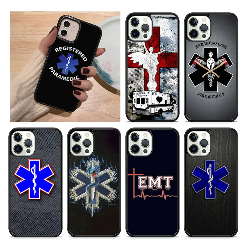 

EMT EMS Medical Phone Case Cover For iPhone 17 Air 15 Pro MAX 16 Plus 14 11 12 13