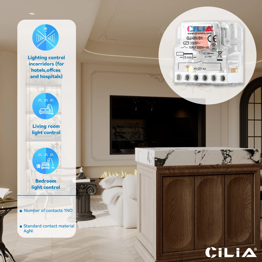 CILA مفتاح التتابع دفعة 230 فولت دفعة الكهروميكانيكية مع دائرة لفائف منفصلة واتصالات مع اتصال 1/2NO.