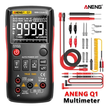 ANENG Q1 Digitalmultimeter 9999, Analogtester, True RMS, professionelles Multimetro, DIY-Transistor, Kondensator, NCV-Tester, LCR-Messgerät