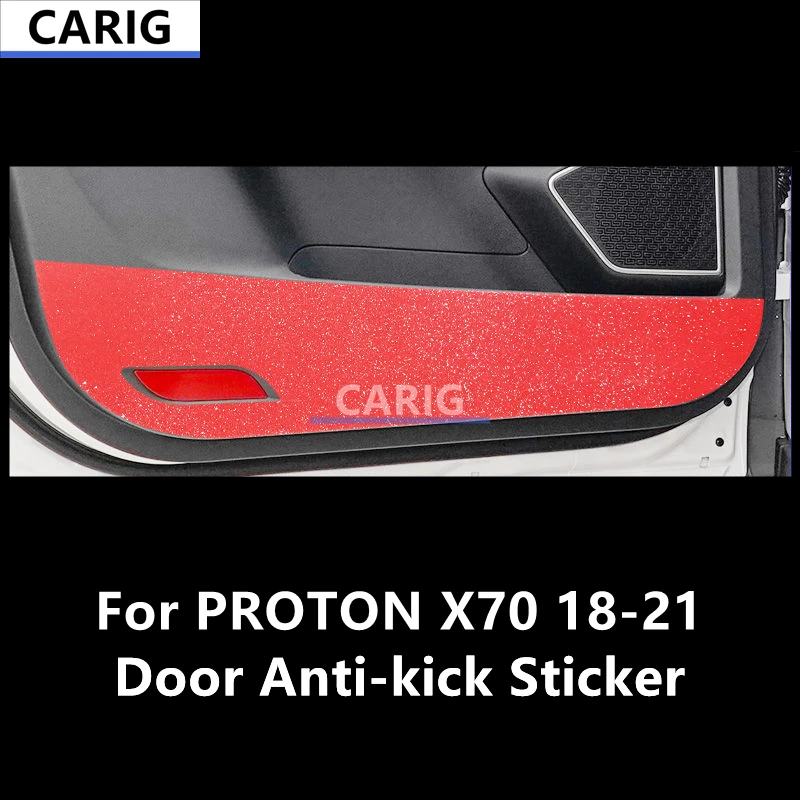 

For PROTON X70 18-21 Door Anti-kick Sticker Modified Carbon Fiber Pattern Interior Car Film Accessories Modification