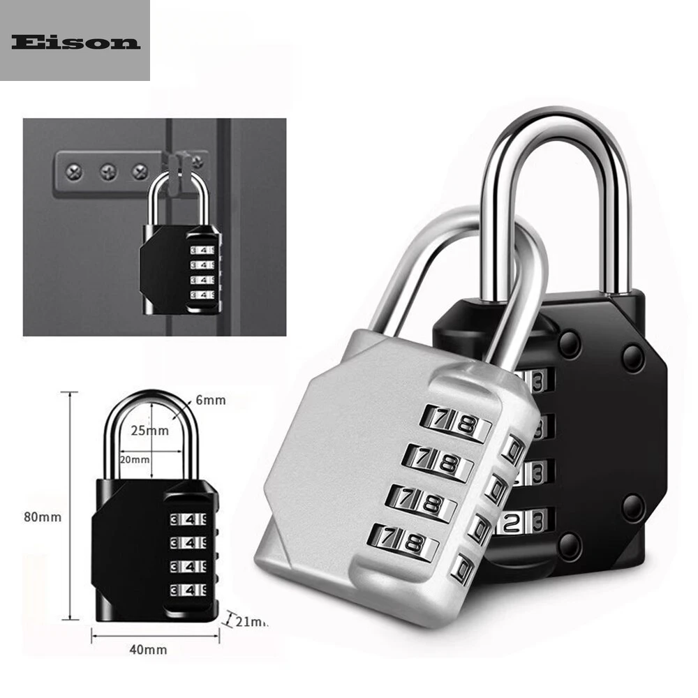 

Mini Combination Padlock Password Locks 4 Digit Waterproof Outdoor Lock For Door Suitcase Bag Package Cabinet Locker Window