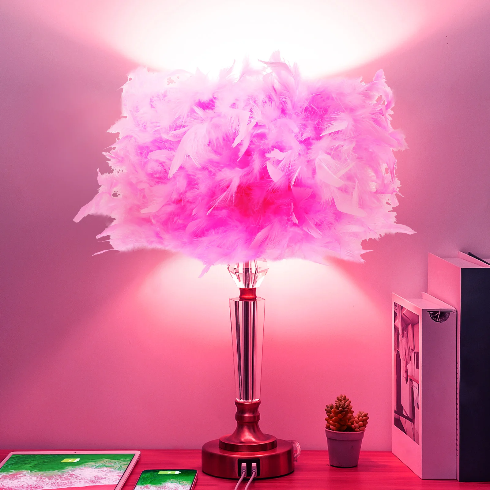 

E27 E14 Decorative Lamp Shades For Table Lamps Plume Lamp Shade Table Floor Lamps Shades Cover Pink Modern Replacement Bedroom