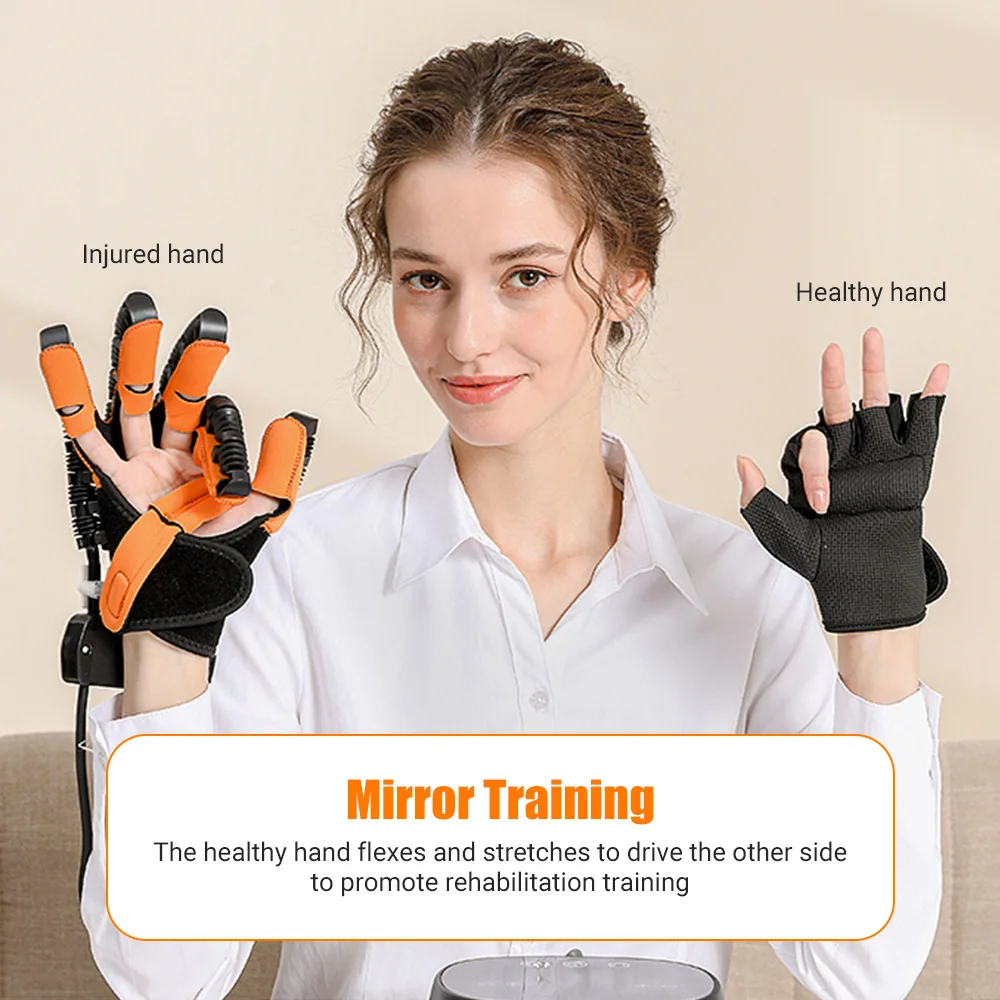 Left Right Hand Massage Rehabilitation Robot Gloves Training Device for Stroke Hemiplegia Hand Function Recovery Finger Trainer