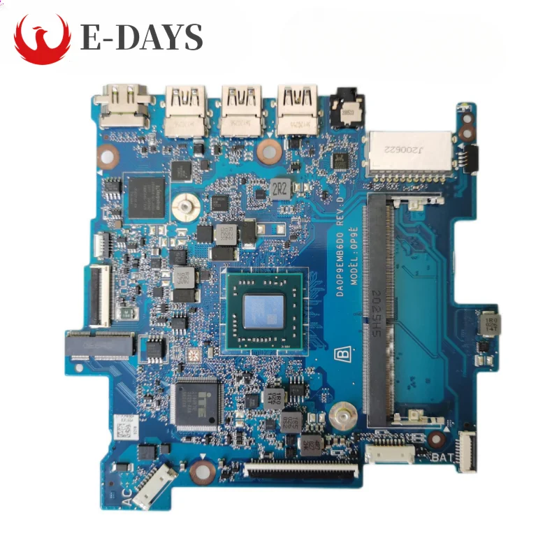 For HP Laptop 14-DS Motherboard DA0P9EMB6D0 REV:D Mainboard with A4-9120e 64G 100% Tested Ok