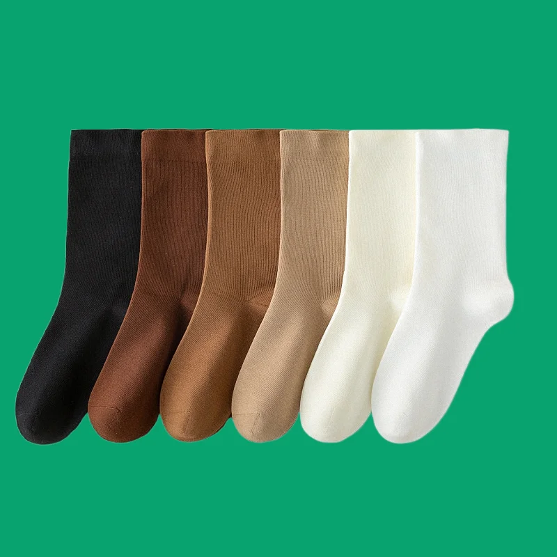 Chaussettes confortables anti-boulochage pour femmes, chaussettes souples décontractées, bouche collante, chaussettes polyvalentes, document solide, 5/10 paires