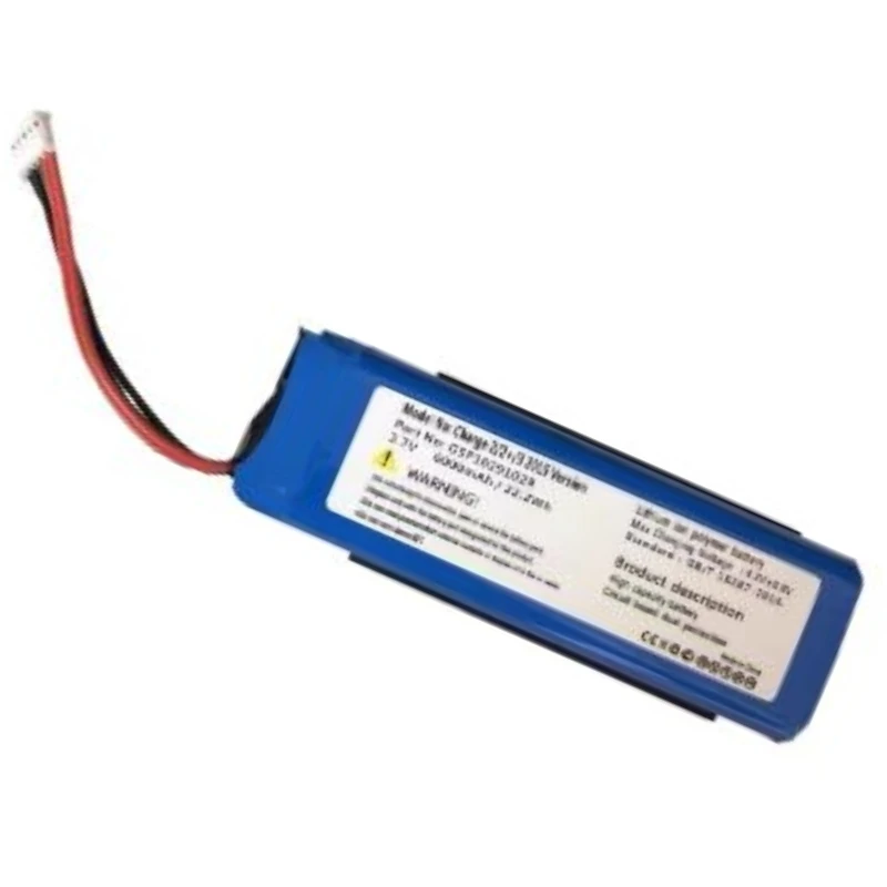 Alta qualidade nova bateria de alto-falante de substituição gsp1029102r 3.7v 6000mah para jbl charge2 +/3 bateria de alto-falante bluetooth
