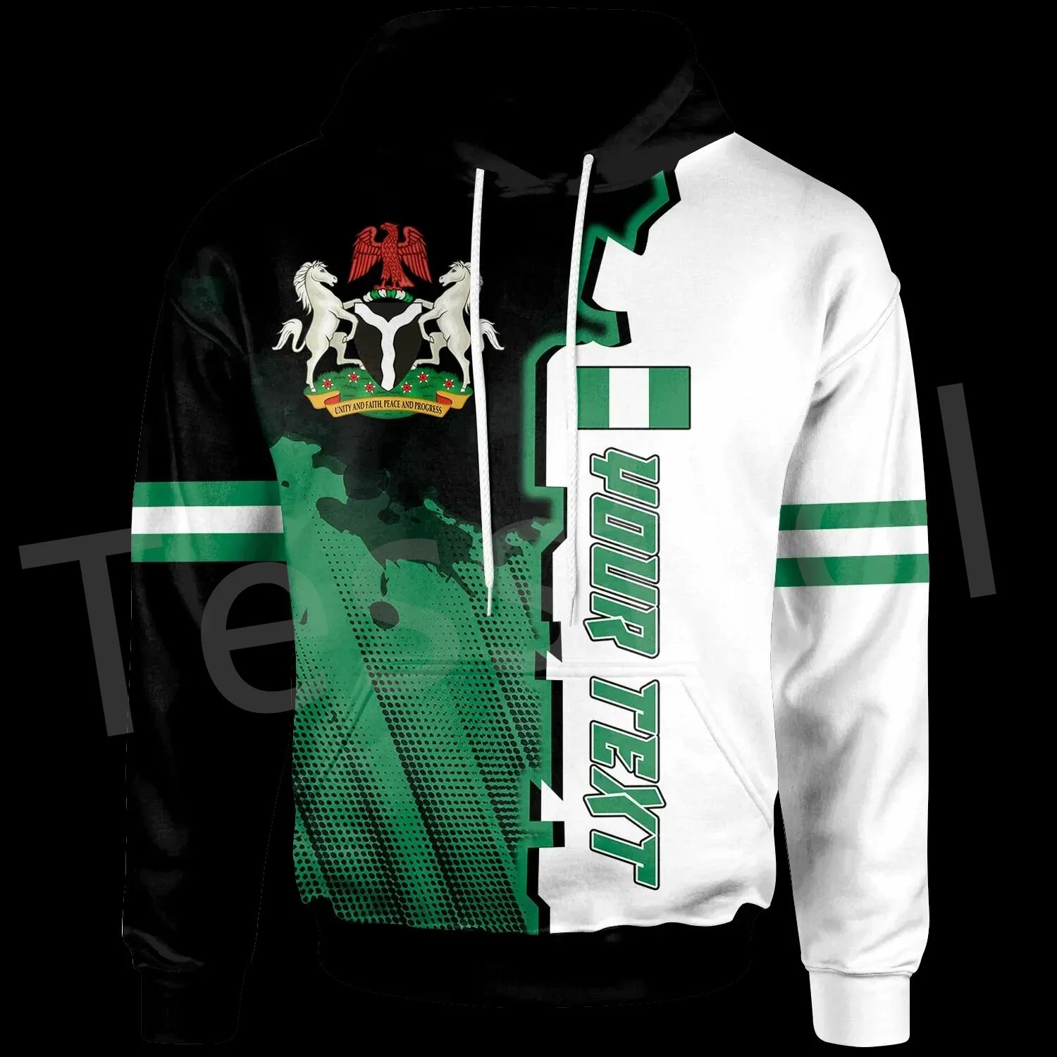 Tessffel Black History Africa County Nigeria Flag Tribe Tattoo Tracksuit 3DPrint Men/Women Casual Long Sleeves Jacket Hoodies 28