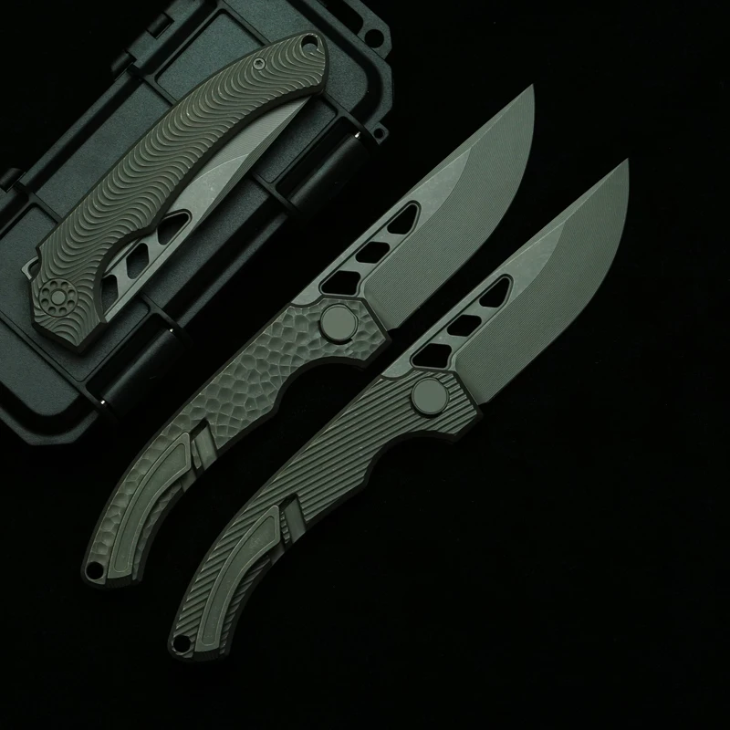 Image of 2026 Neues BRB4 XL N690 Stahl-Keramik-Lager Titanlegierungsgriff Klappmesser Outdoor Camping Küche Überlebens-EDC-Werkzeug
