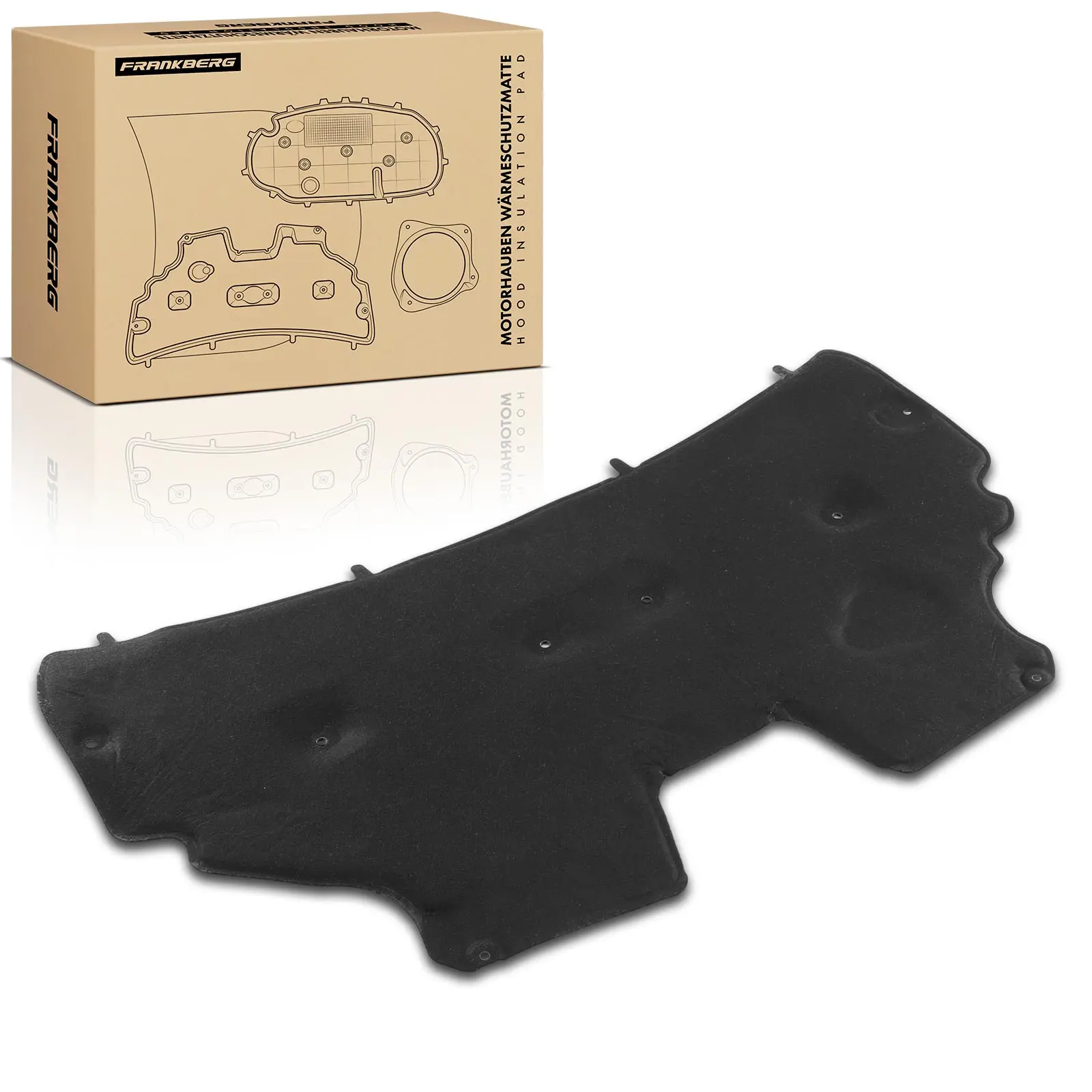 Frankberg 1x Tapis d'isolation pour capot, isolation du capot pour Ford Fiesta VI CB1 CCN Van 2008-2017 1522829 1562666 8A61A16746AE