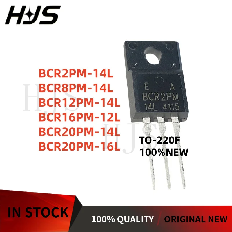 10Pcs 100% New BCR12PM-14L BCR8PM-14L BCR20PM-16L BCR16PM-12L BCR20PM-14L BCR2PM-14L TO-220F Bidirectional thyristor