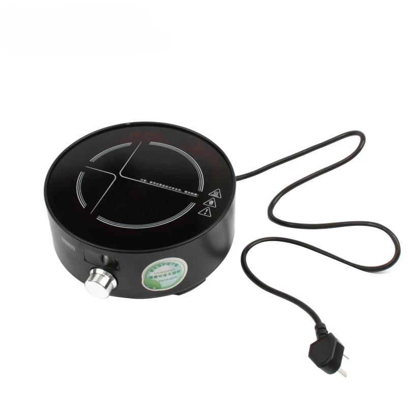 1.2KW Electric Pottery Stove No Radiation Tea Stove Glass Pot Water Boiler with Timer Stainless steel Waterproof surface 220V