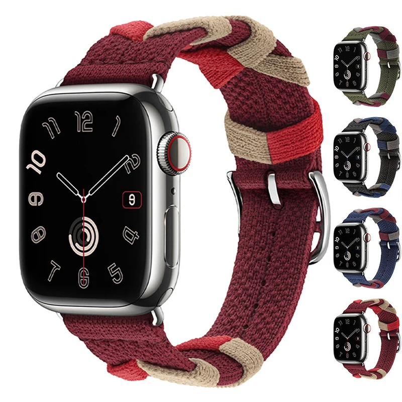Original Nylon Loop Band für Apple Watch Ultra 2 49 mm Bridon Strap für IWatch Serie 9 8 SE 7 6 5 49