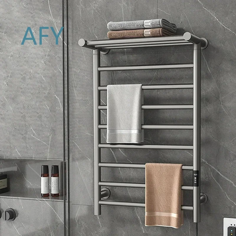 High Quality Electric Towel Rack for 30-70°C Adjustable Temperature 1-9H Timer Intelligent Heating Towel Warmer for Bathroom