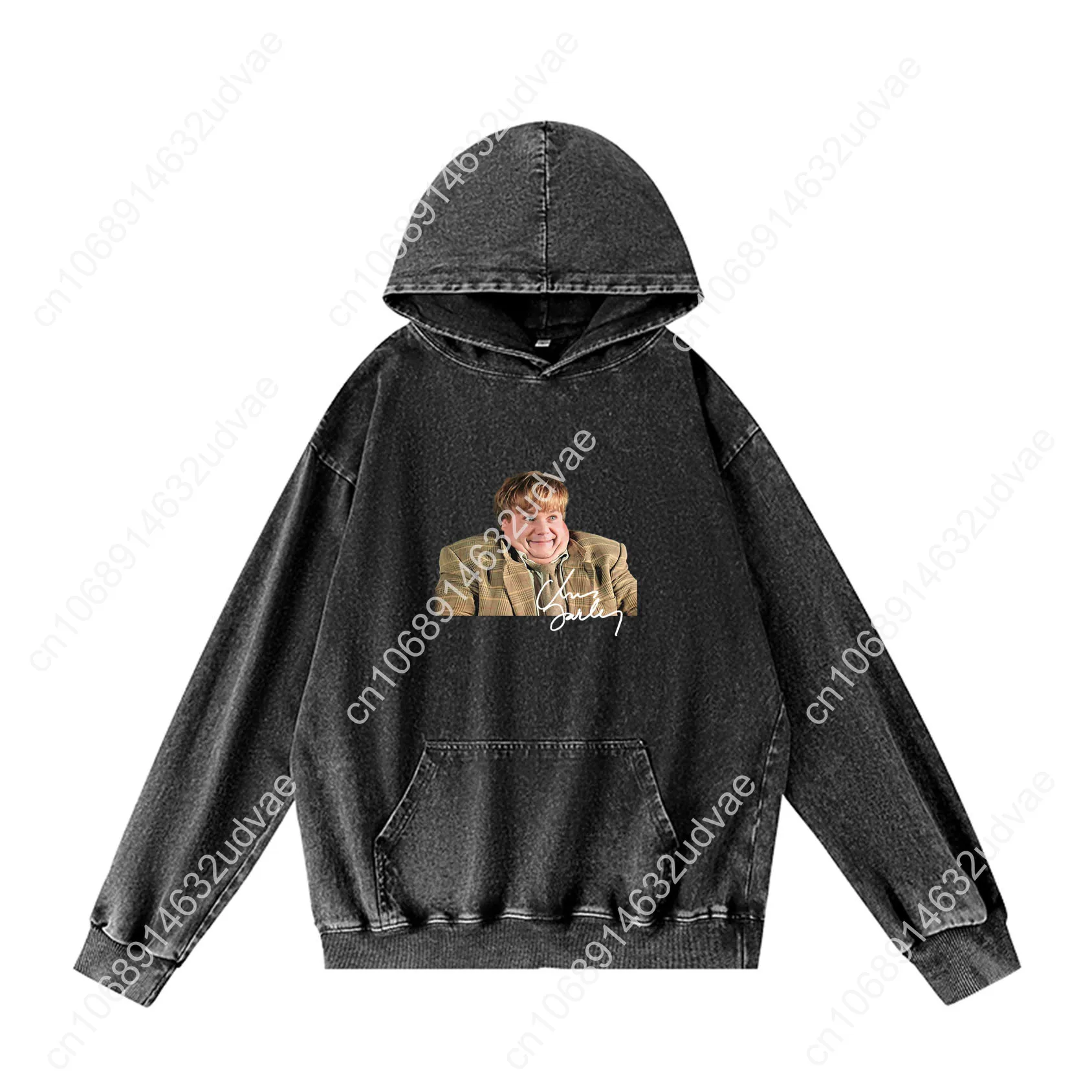 Felpe con cappuccio Chris Farley Felpa con cappuccio retrò Uomo Donna Adolescente Pullover Felpa con tasca Top personalizzati oversize