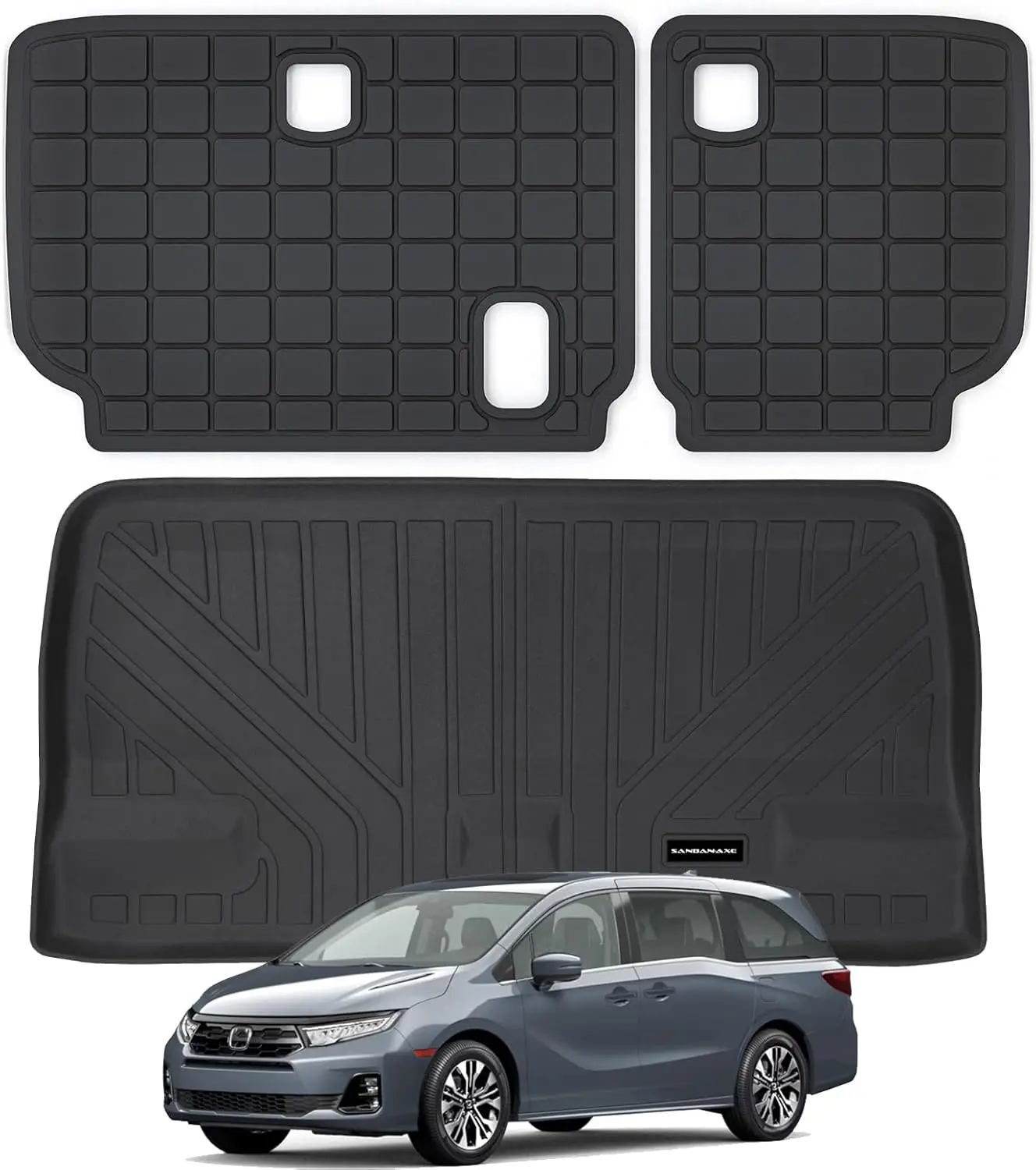 

All-Weather TPE Trunk Mat for Honda Odyssey, Durable Protection Accessories - Black