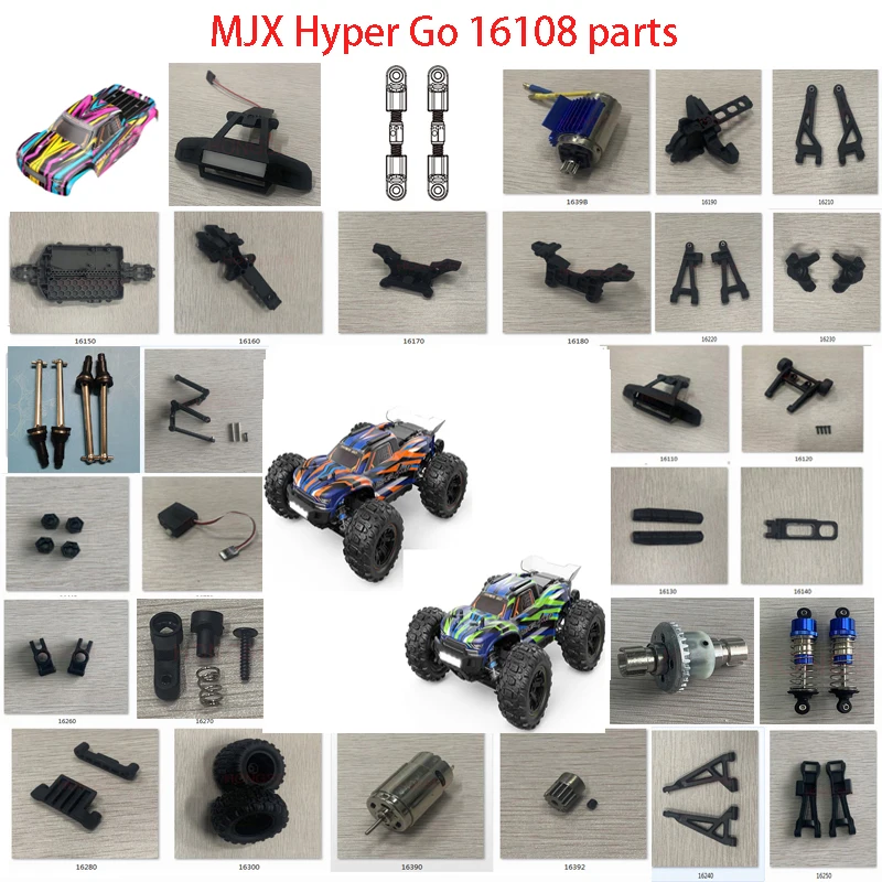 MJX 16108 HYPER GO 1/16 RC Car accessory full set canopy servo