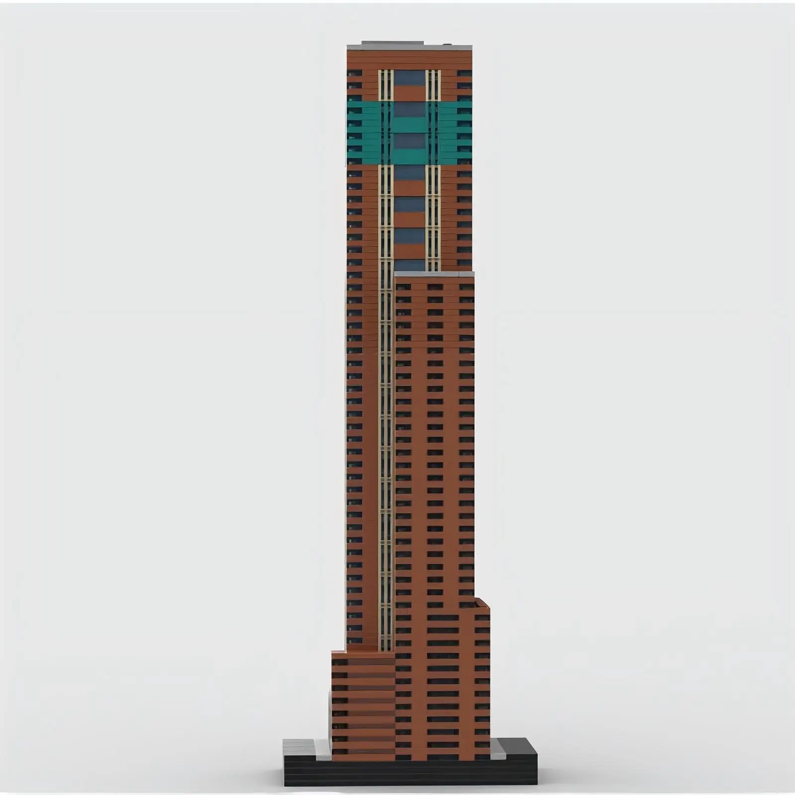 Creatividad ciudad punto de referencia arquitectura Carnegie Hall Tower escala 1:650 modelo de bloques de construcción chico juguete de montaje regalo de cumpleaños para adultos