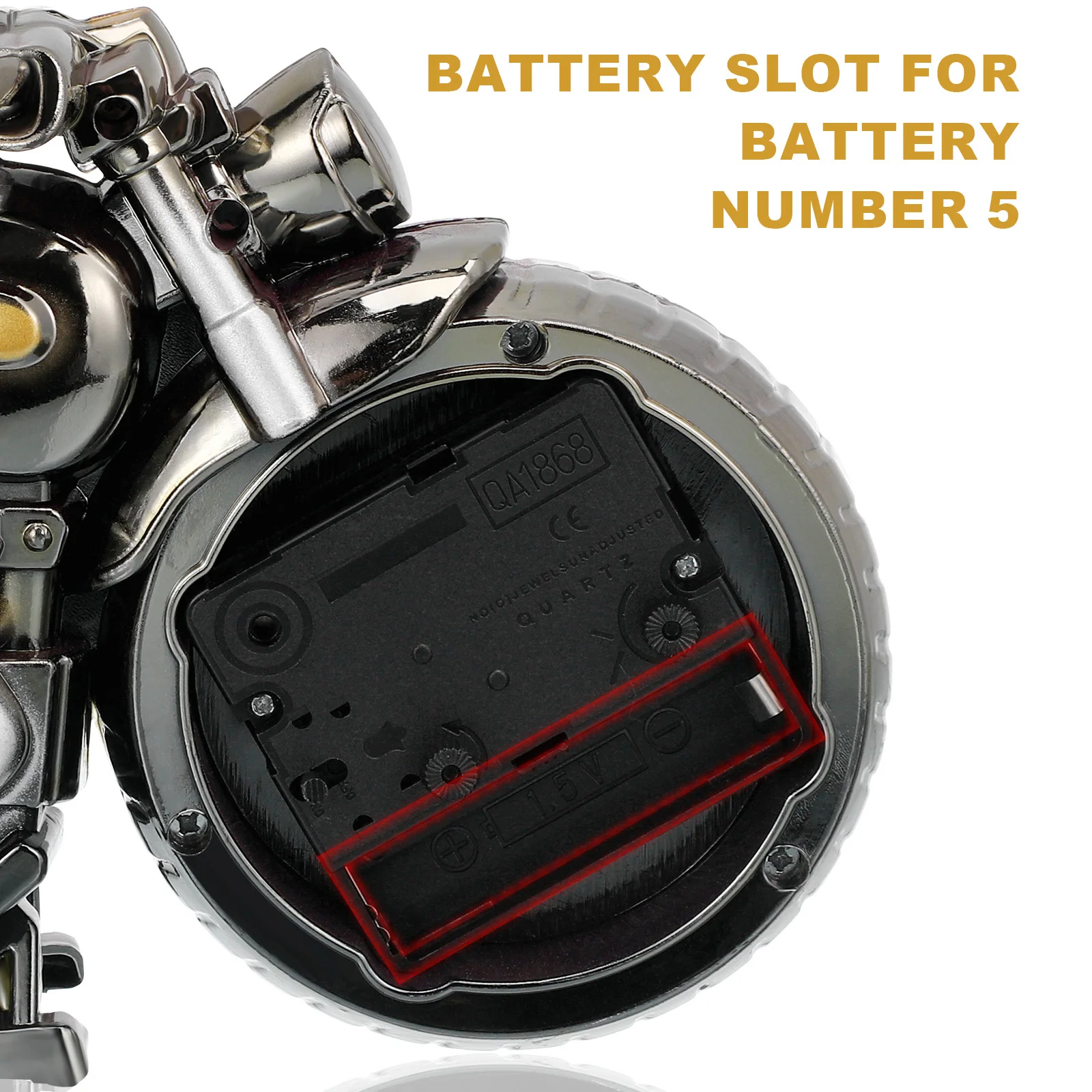 

Motorcycle Vintage Alarm Clock Retro Style Quartz Movement Accurate Timing Unique Gift for Motor Fans Vintage Clock