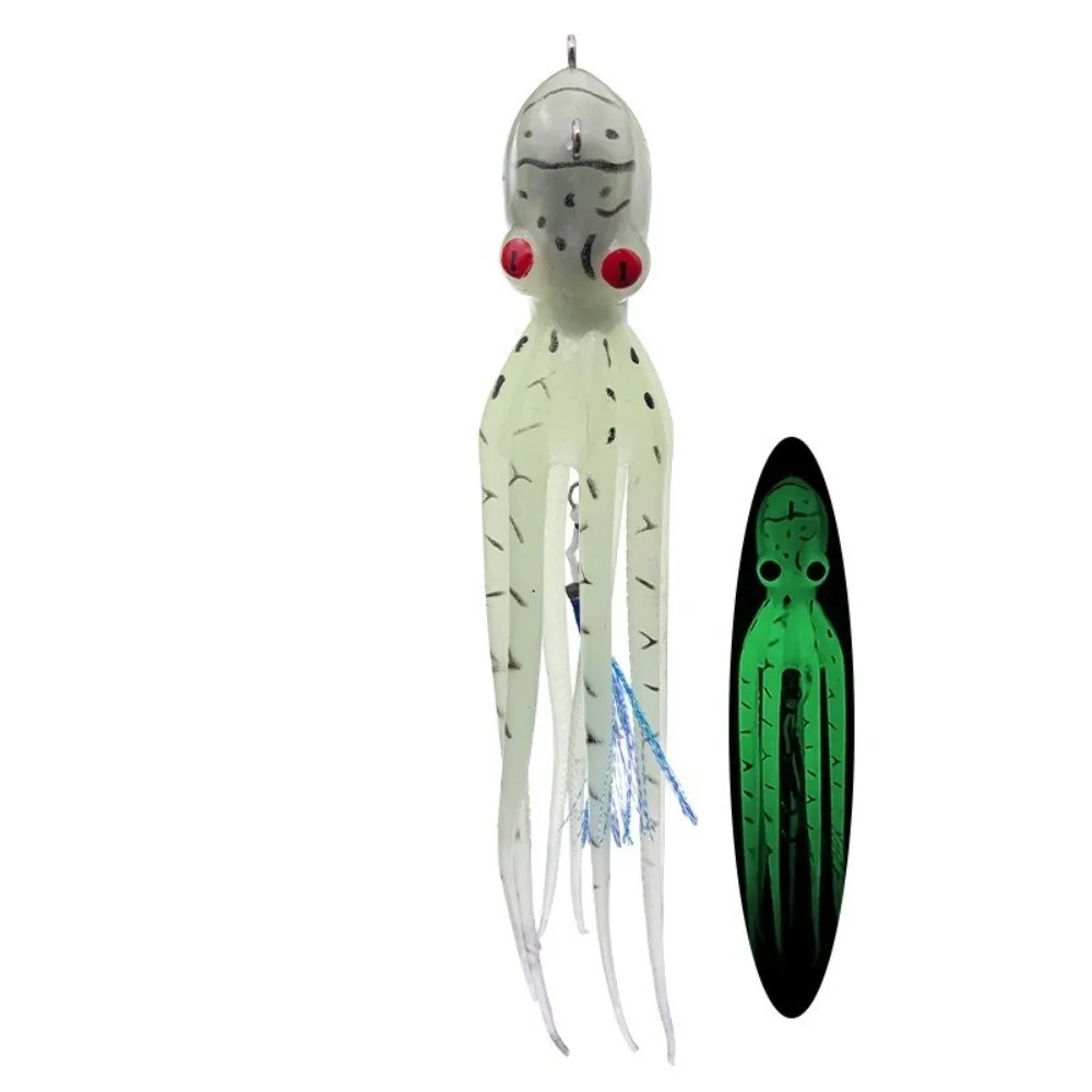 175g Weight Soft Jig Bait 200g Weight UV Luminous Octopus Squid Jig Soft Body Design Assist Hooks Included UV Luminous Jig Bait view 2
