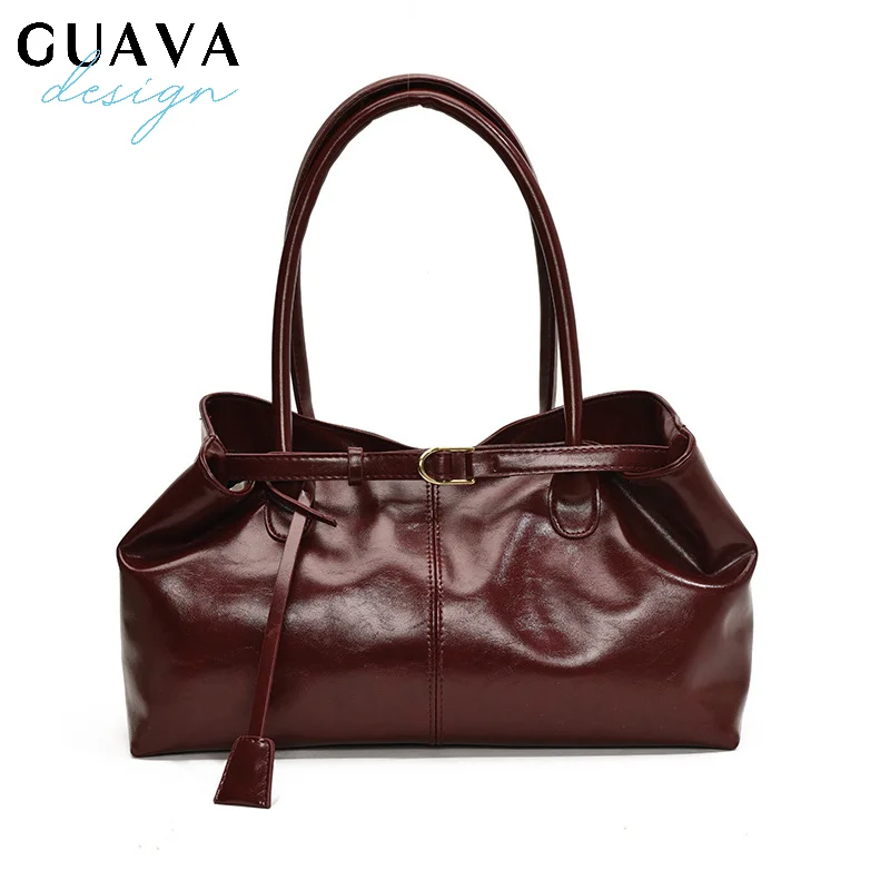 

PU Leather Hobo Handbag Slouchy Shoulder Bag Retro Top Handle Bag Large Work Bags for Women Work Shopping Travel