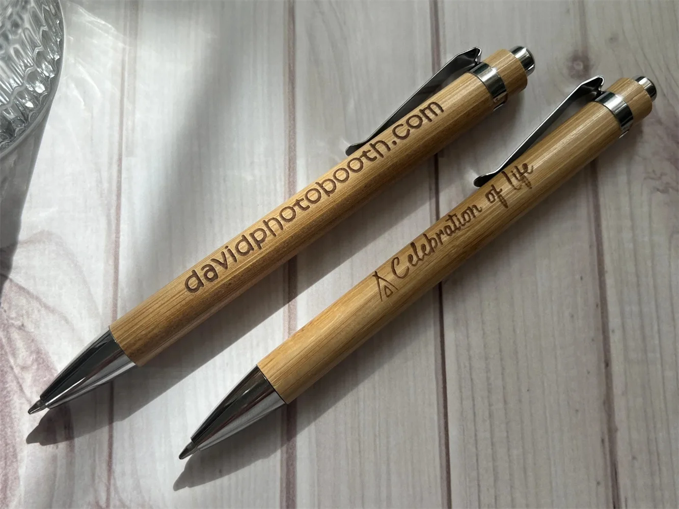 Personalized Ballpoint Pens Bamboo Pens Bulk Engraved Customized Pens Boho Rustic Wedding Party Favors Gifts for Guests Wooden P