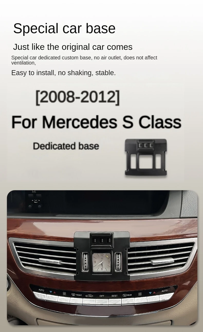 

2008-2012 For Mercedes Benz S Class C216 Mobile Phone Holder Wireless Charger Car Mount Navigation Bracket GPS Support
