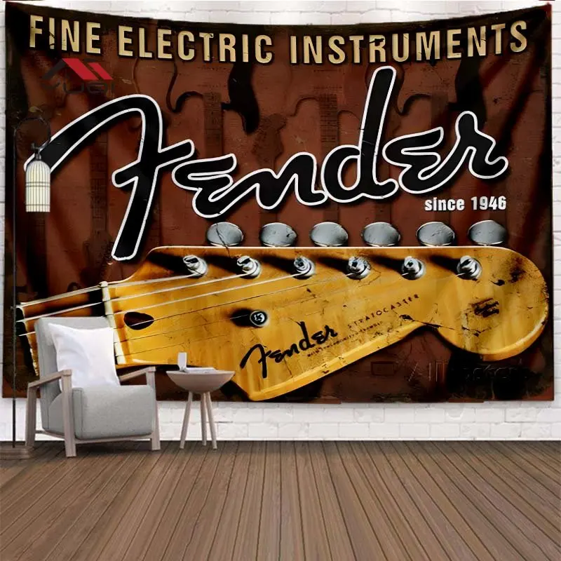 

Fender Guitar Tapestry Home Decoration Art Tapestry Guitar Music Decoration Maison Background Wall Sofa Blanket 6 Sizes