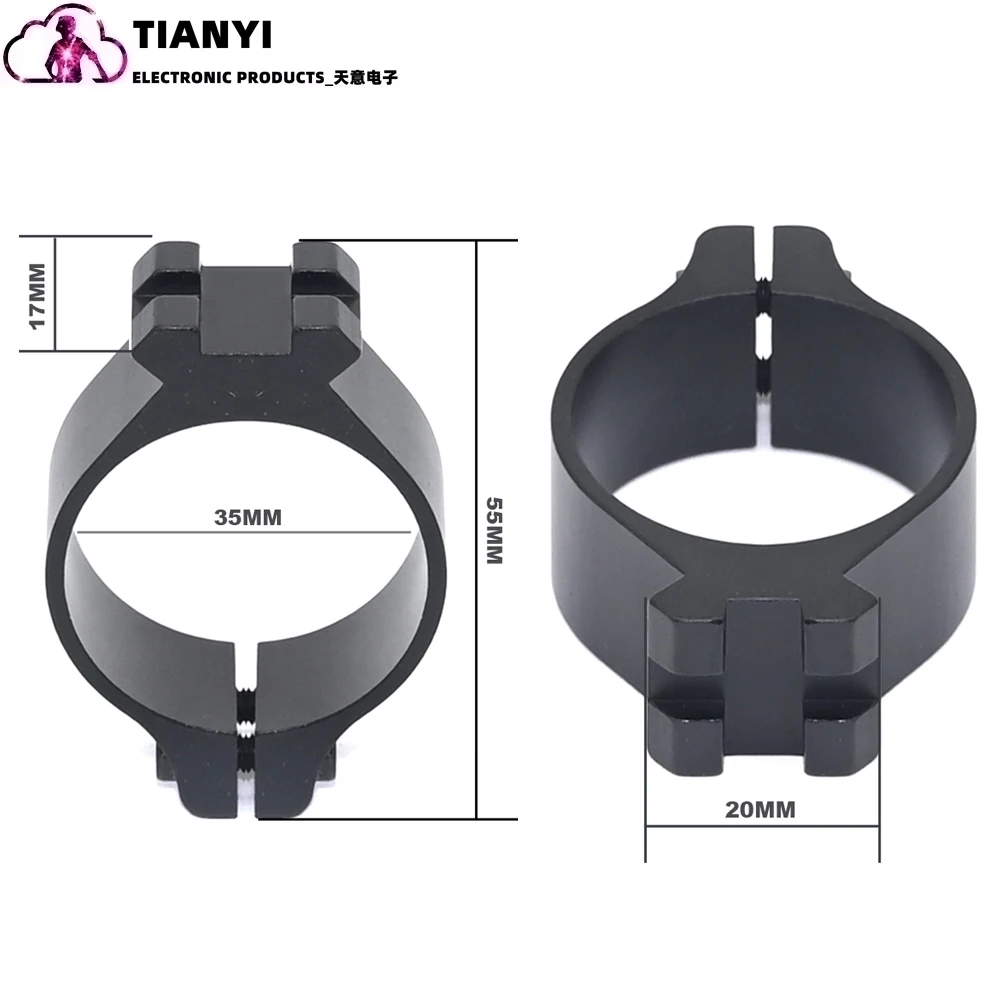 مشبك أنبوب نطاق 35 مم، سكة توجيه علوية 21 مم، مشبك أنبوبي ثابت من سبائك الألومنيوم المعدني بالكامل، مسار هيكل السمكة