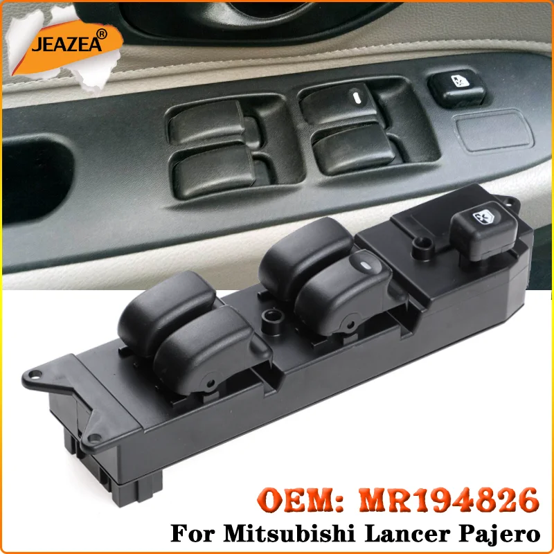 JEAZEA For Mitsubishi Lancer Pajero LHD Electric Master Power Window Control Lifter Switch MR260387 MR194826