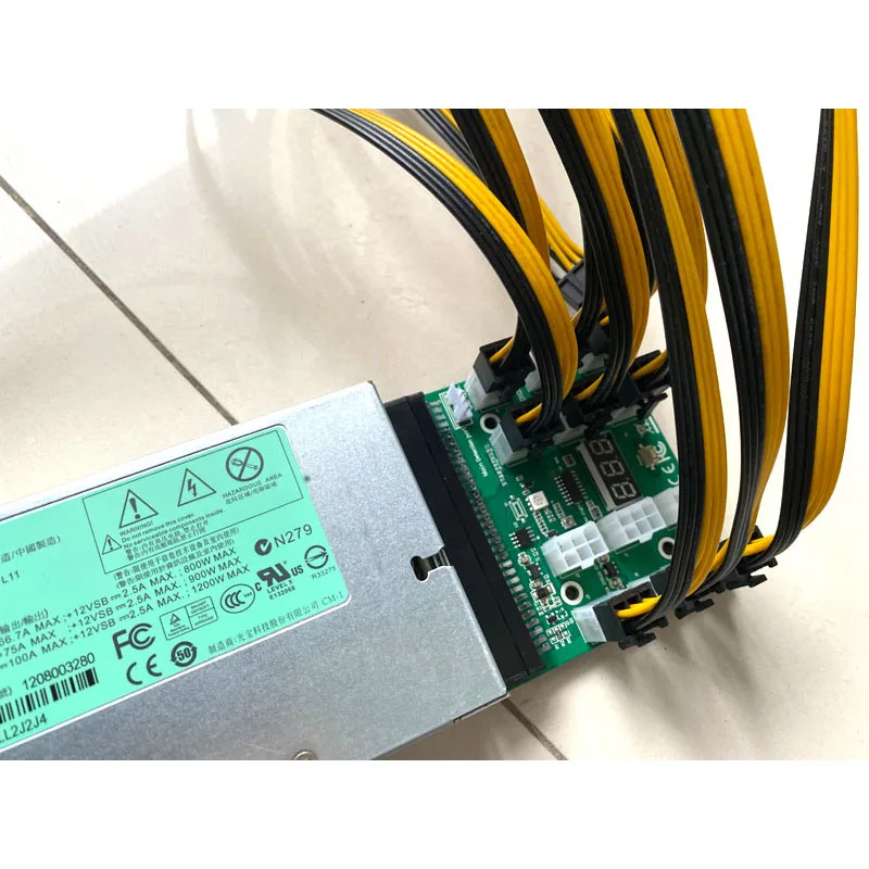 Imagem -03 - Fonte de Alimentação para Gpu Mining Servidor Psu Breakout Board Cabo 6pin hp Dl580 g6 g7 Pci-e Hstns-pl11 490594001 438203-001 1200w