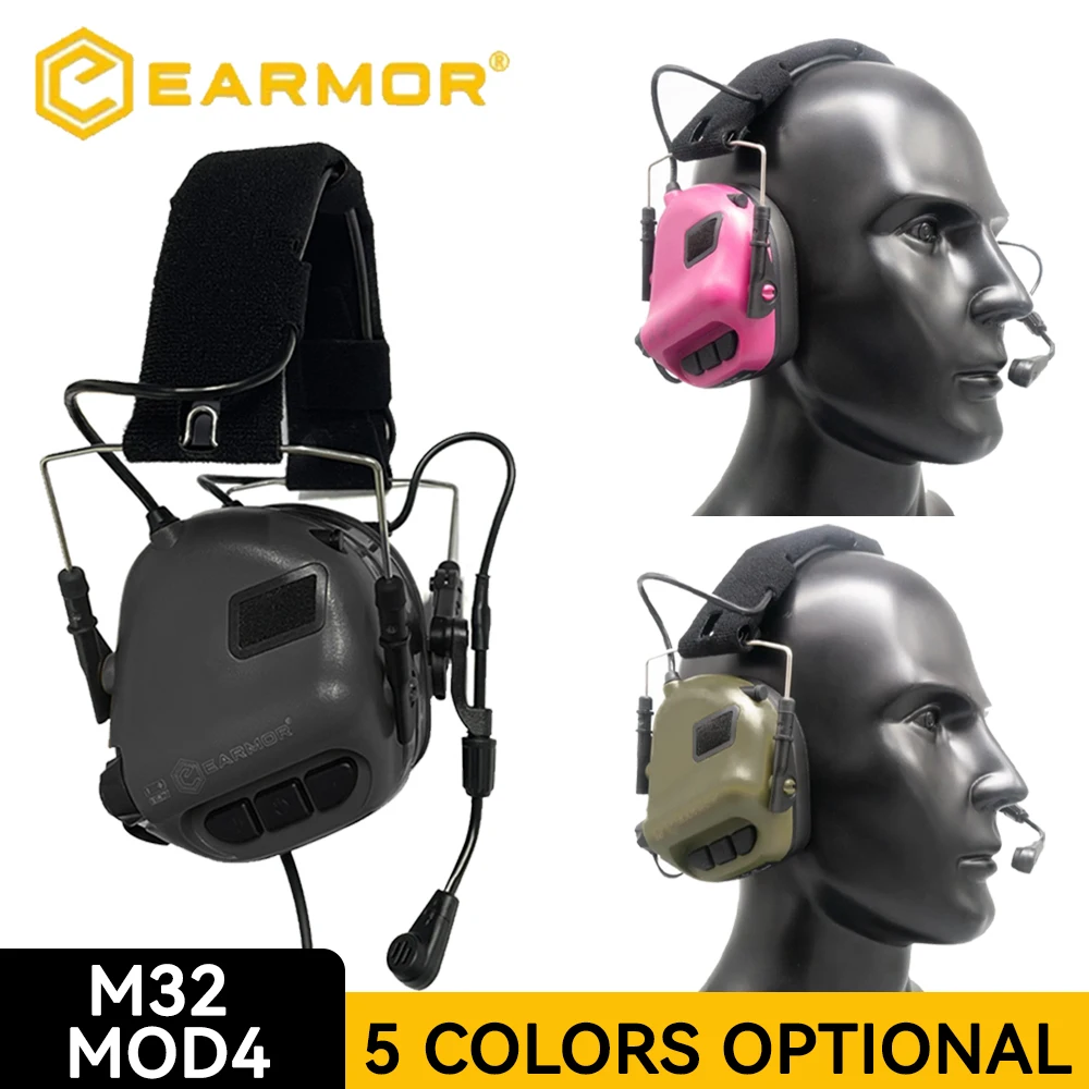 EARMOR M32 MOD4 Tactical Headset Anti-Noise Headset Tactical Aviation Communication Shooting Headset