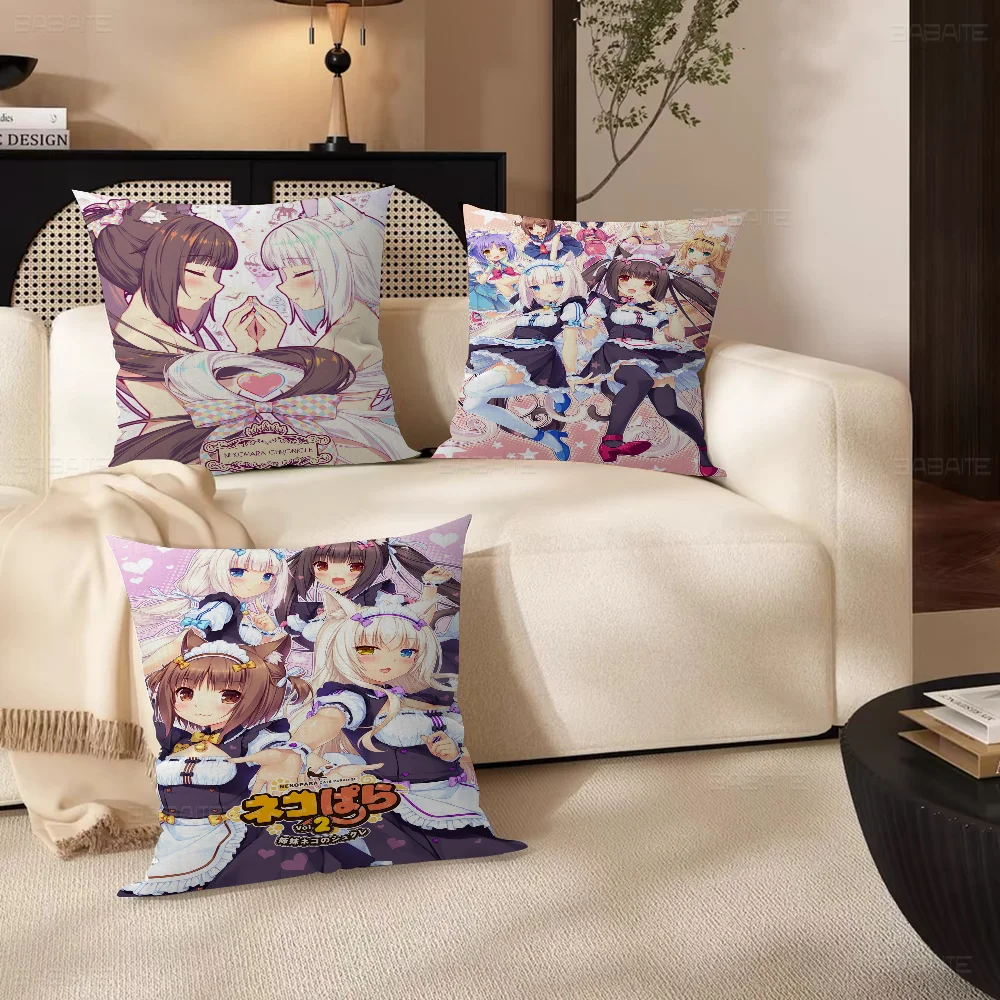 

Neko-para Japanese Anime Pillowcase Toon Gift Cushion Cover Bedroom Home Sofa Chair Seat Decor Pillow Case