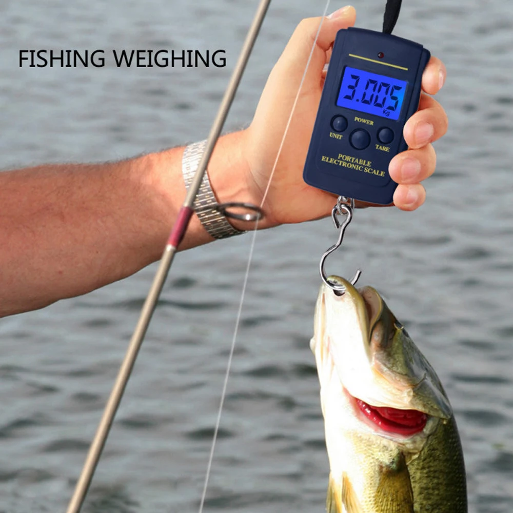 1 PZ Multifunzionale Mini 40 kg/10g Elettronico Hanging Pesca Deposito Balanca Digitale Portatile Handy Tasca del Peso del Gancio scala