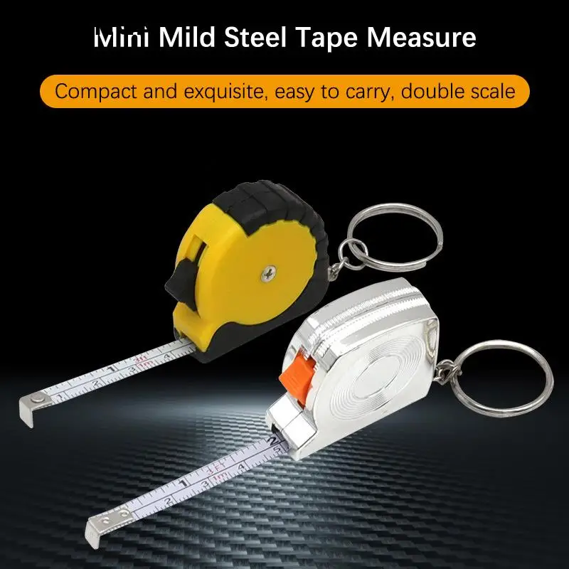 Mini Steel Tape Measure Keychain Multi-purpose Tape Measure With Keychain Small Soft Steel Ruler Portable Gift