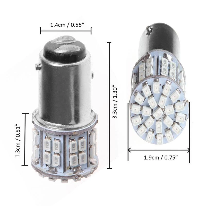 

Red LED Bulb for Car Tail Stop Brake Lamp 1157 BAY15D 50 1206 LED Bulb