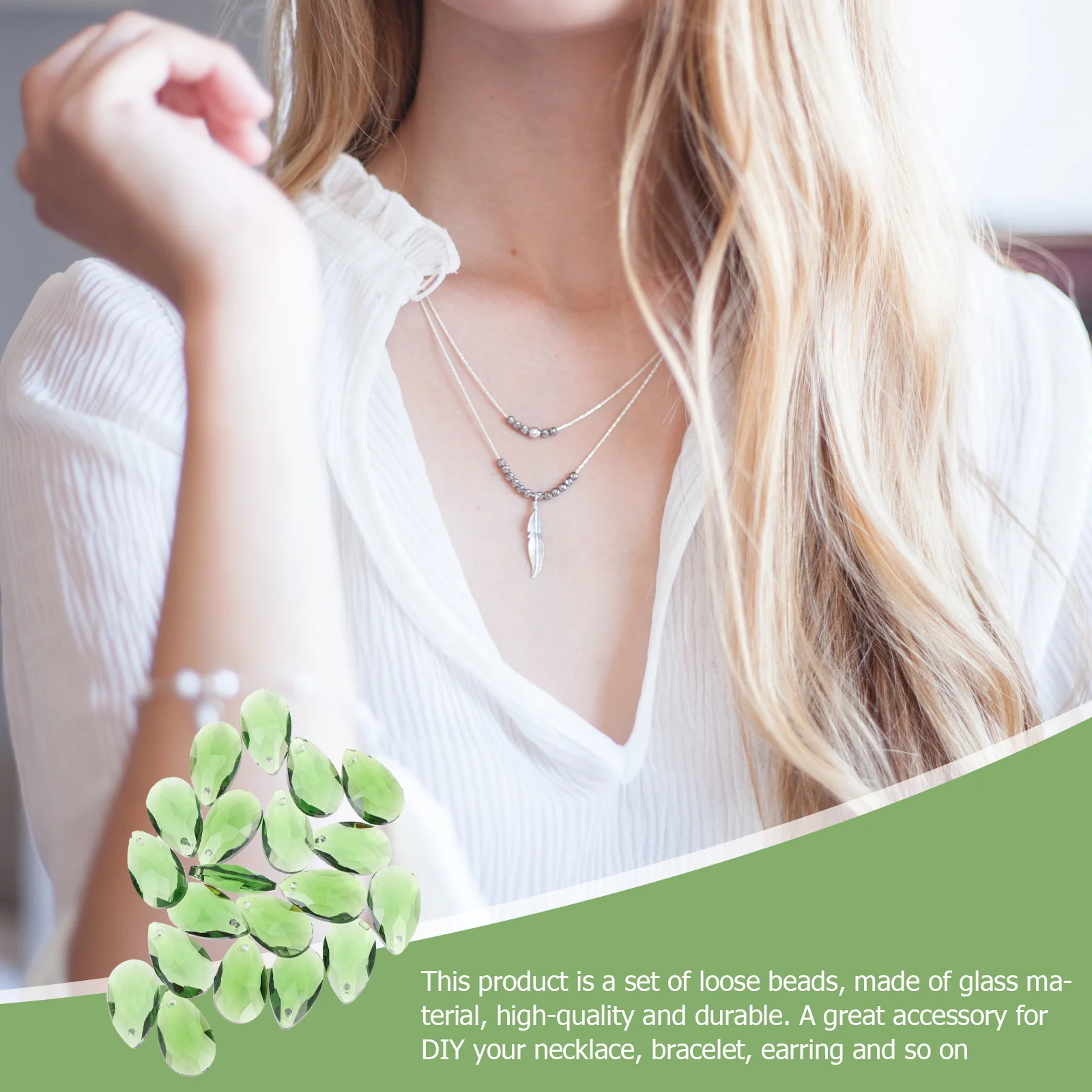 

20Pcs High-Quality Durable Glass Beads for DIY Jewelry Making Necklace Bracelet Crafts DIY Loose Beads Jewelry Making Findings