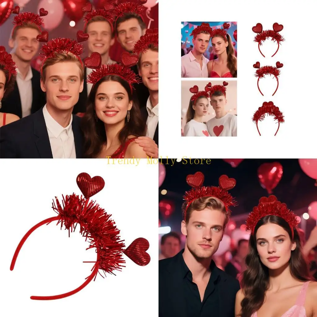 

N5KB Праздничный аксессуар для волос, украшение ко Дню святого Валентина, повязка для волос, стильный головной убор