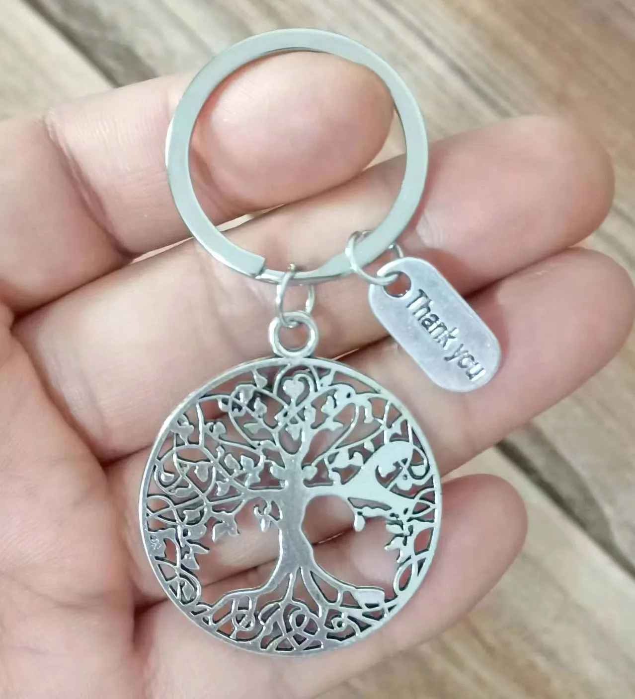 

Life Tree Thank You Big Tree Keychain Teacher'S Day Gift Thanksgiving