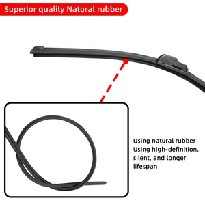 Universalauto Windschutzscheibe, weicher Gummi, rahmenlos, klammlos, 14 11 Hauptverkäufe FACAO 18 Zoll - №2