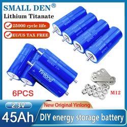 6PCS New Original Yinlong 66160 2.3V 45Ah Lithium Titanate LTO Batteries 10C 450A discharge DIY Solar storage Car Power Battery