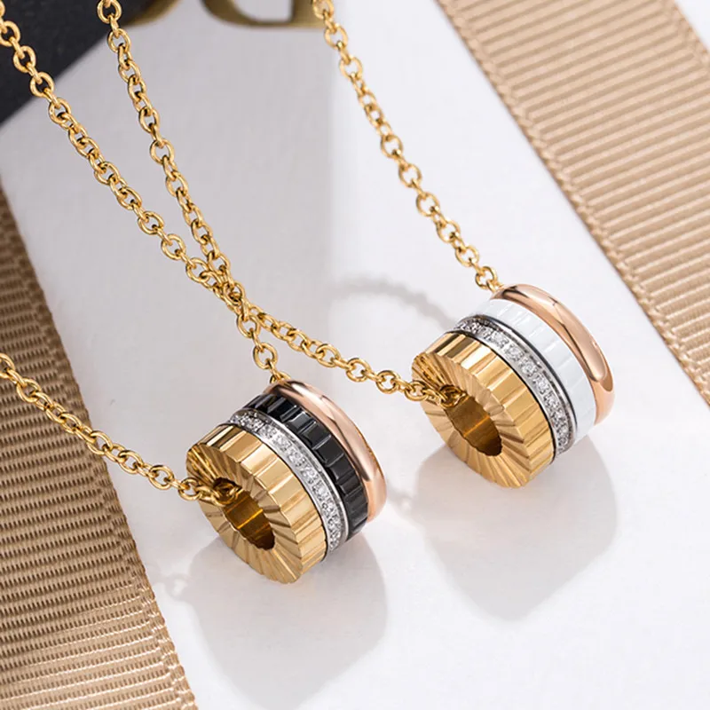 

Новое хит продаж, ожерелье из стерлингового серебра 925 пробы с вращающейся шестерней, женское ожерелье для банкета и вечеринки, модельер, роскошные ювелирные изделия, подарок