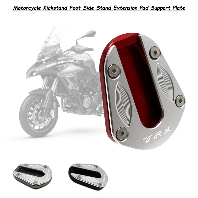 

For Benelli TRK502 TRK502X TRK 502 502X Motorcycle CNC Kickstand Foot Side Stand Extension Pad Support Plate Enlarge Stand