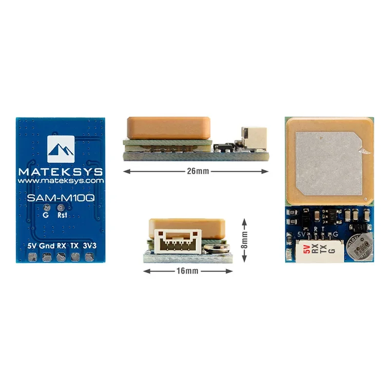 MATEKSYS SAM-M10Q GNSS GPS 모듈 RC 멀티 로터 장거리 FPV 프리 스타일 드론 로봇 DIY 부품 용 내장 패치 안테나