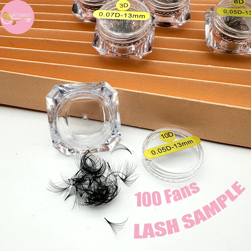 100 Fans Sample Premade Loose Fans 3D-20D 8-16 mm Loose Fan Lashes Extensions Promade Volume Fans C D CC Curl Eyelashes