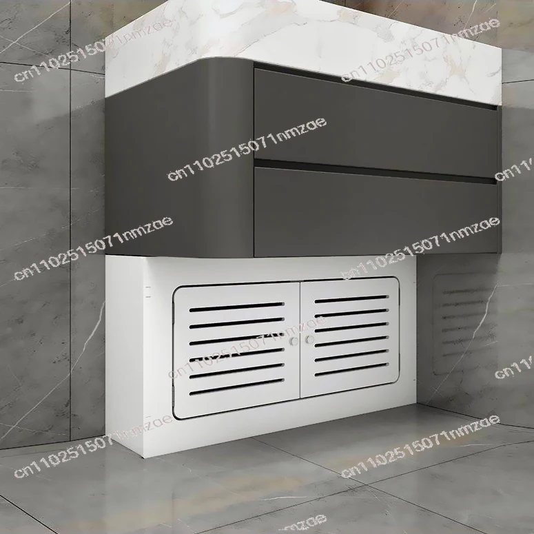 Custom Bathroom Pipe Cover - Gas Water Heater Shield & Floor Heating Manifold Cabinet - Decorative Plumbing Concealer