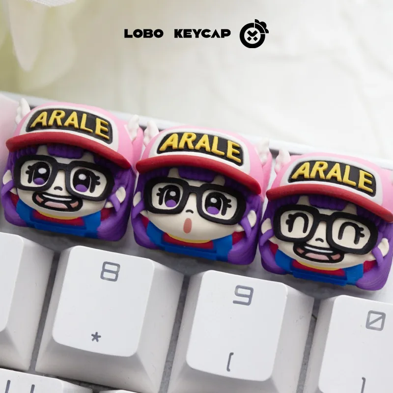 Dr. Slump Arale Norimaki 3D Printed Custom Artisan Keycap Mechanical Keyboard Point Keycap Cute Anime Keycaps Gift for Gamers