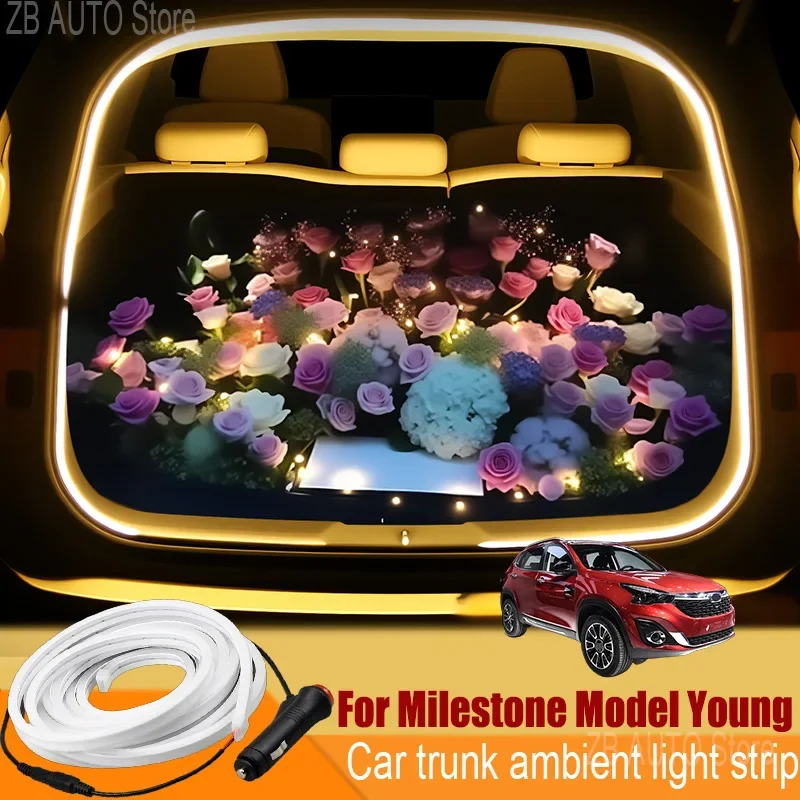 

For milestone model young Automobile trunk ambient light automatic sensing car interior lighting with accessories